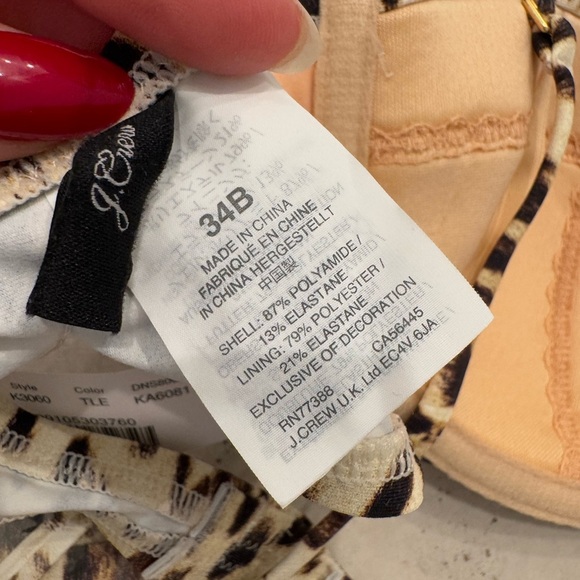 NWT J Crew Underwire Bikini Leopard Printed Swimsuit Top - Picture 4 of 7